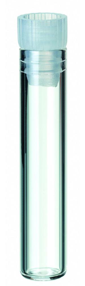 LLG Shell Vials 1 ml, Clear Glass N8, with PE Lamella Plug, 40 x 8.2 mm, Pack of 100