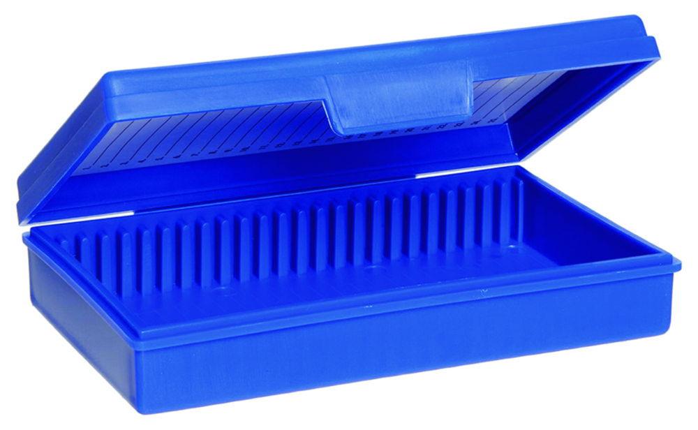 Heathrow Scientific Slide Box, Blue, for 25 Slides (75 x 25 mm)