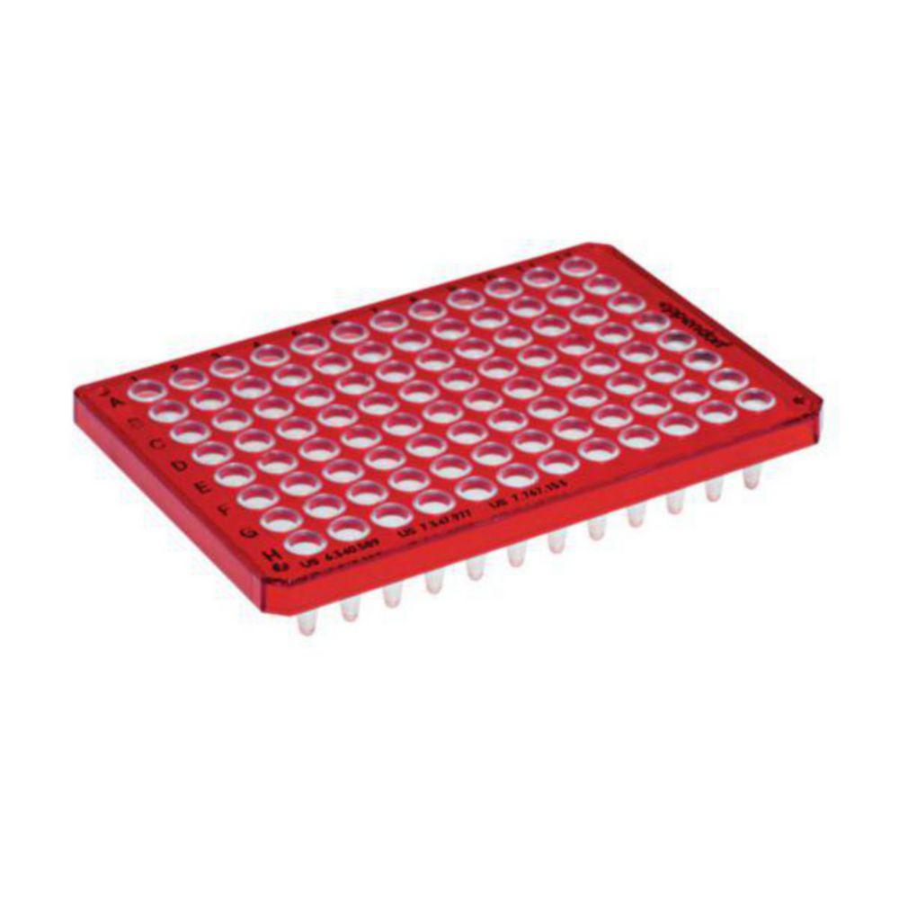 Eppendorf twin.tec PCR Plate 96, Semi-Skirted, Colorless Wells, Red, Pack of 25


