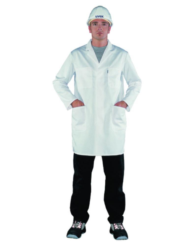 Uvex Men's Laboratory Coat, Size 56/58, White, 65% Polyester / 35% Cotton, 1/1 Arm Type (81510)​

