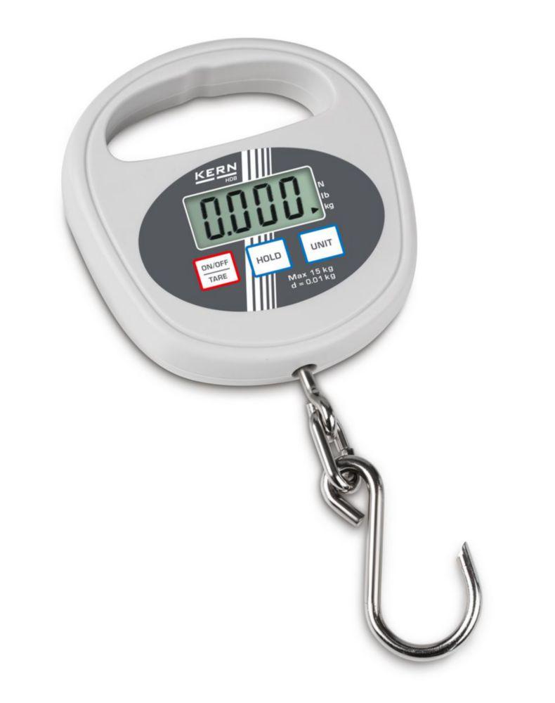 Kern Electronic Hanging Balance HDB 10K-2XL, 15 kg / 10 g, Including 2x 1.5 V Batteries AAA

