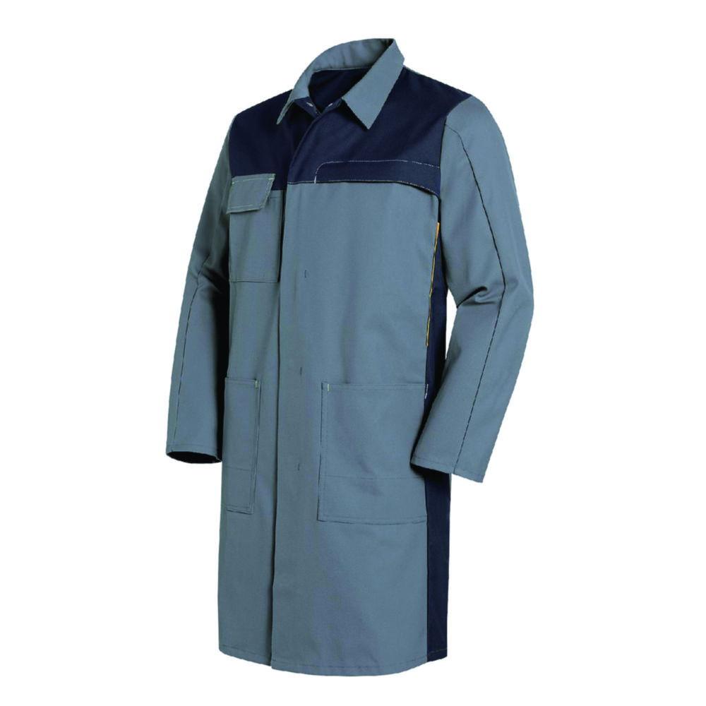 Uvex Men’s Laboratory Coat, Size 106/110, Grey, 65% Cotton, 35% PE, 1/1 Arm with Snaps, Type 16284


