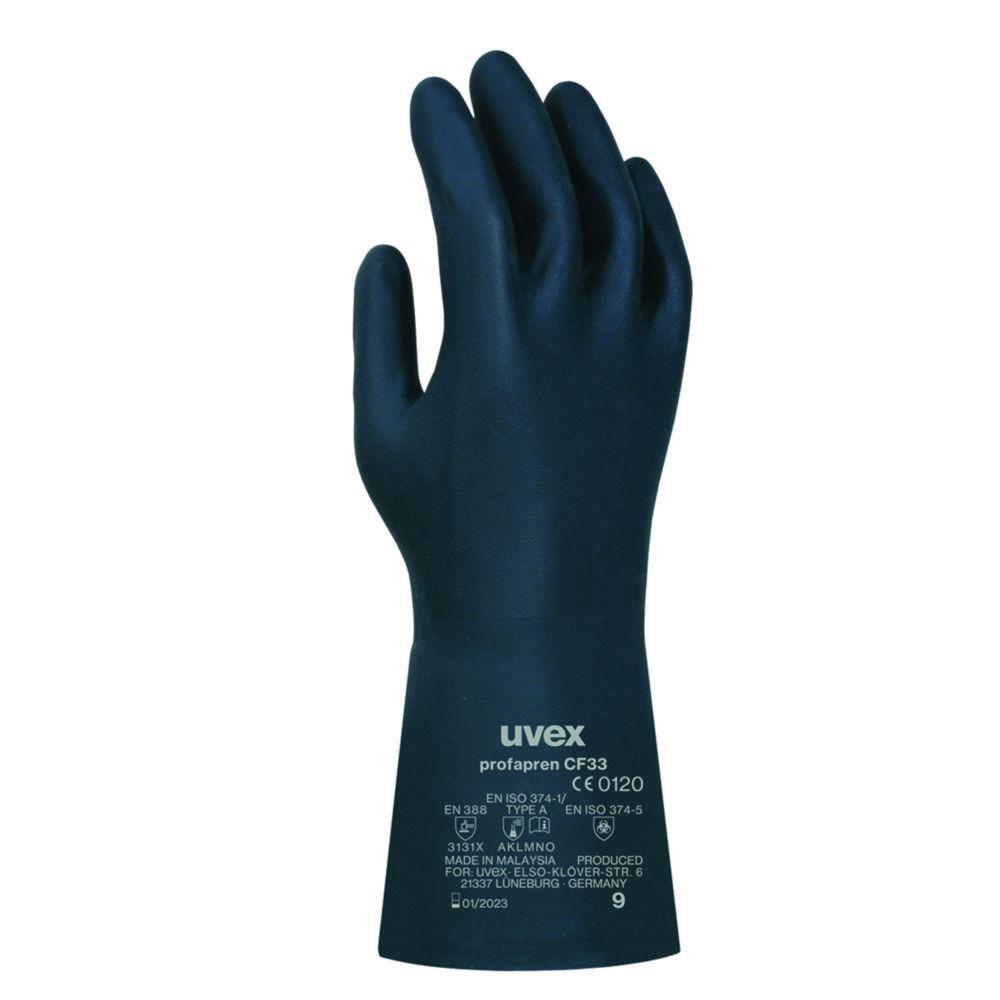 Uvex Protection Gloves Profapren CF33, 33 cm, Size 8-M, Type 60119, Dark Blue, Pack of 10 Pair

