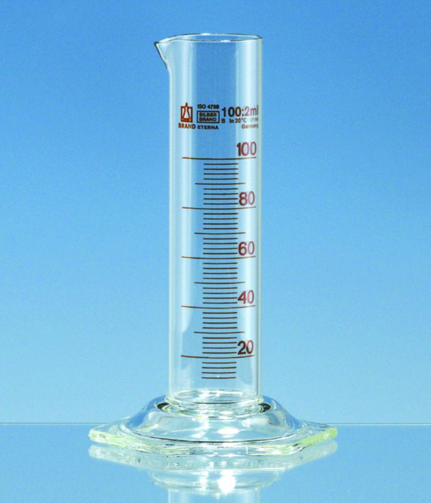 BRAND Measuring Cylinder, Low Form, Class B, 250 mL, Borosilicate 3.3, Pack of 2

