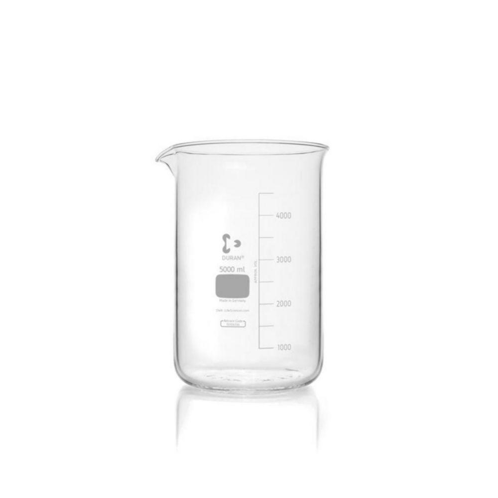 DWK Duran Low Form Beaker with Spout, 5000 mL