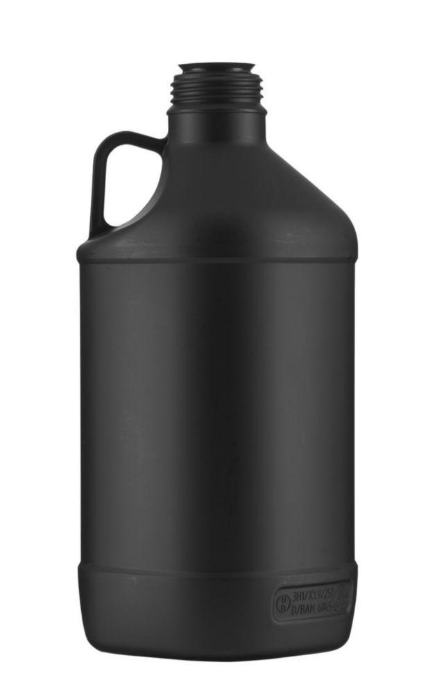 Kautex UN-Narrow Mouth Reagent Bottle 2500 mL Black HDPE Without Closure