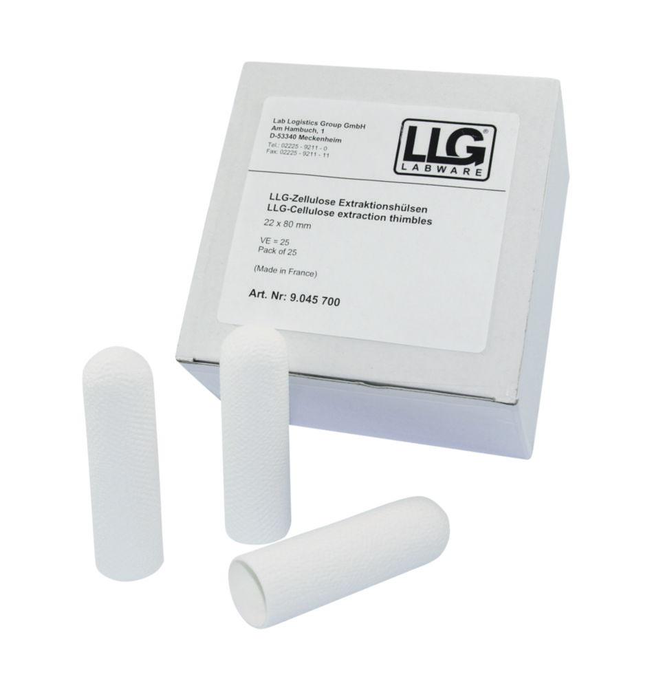 LLG Extraction Thimbles, 33 x 100 mm, Cellulose, Pack of 25