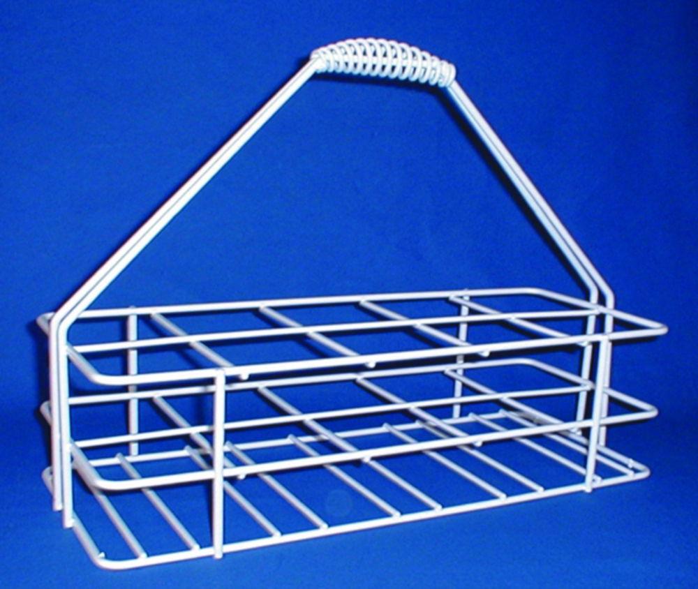 Württ Bottle Carrier for 1000 ml Duran Square Bottles, 2×5 Compartments, White PE-Coated

