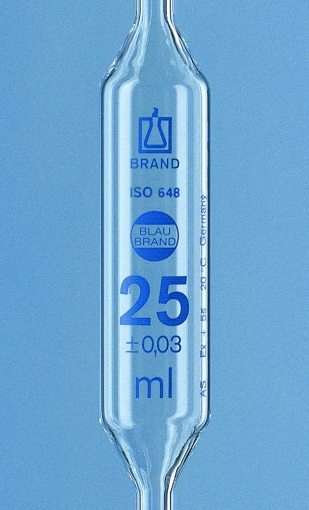 BRAND Volumetric Pipet 40 mL with 1 Mark BlauBRAND CL AS AR Glass KB Blue Grad
