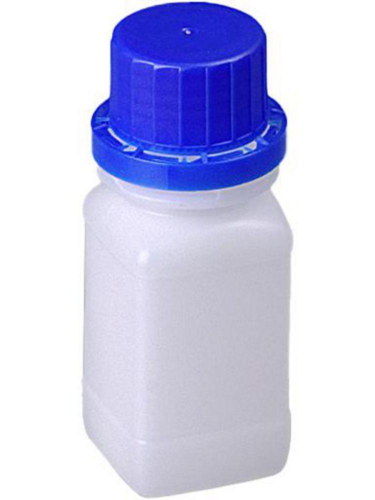 Bürkle Wide Neck Bottle 50ml, HDPE, Transparent, w.closure, UN Approved w. PP Originality Closure, Blue