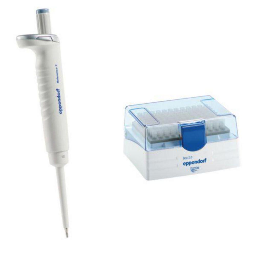 Eppendorf Reference 2 G Variable Single-Channel Pipette 0.5-10 µL, Medium Grey including EpT.I.P.S.-Box