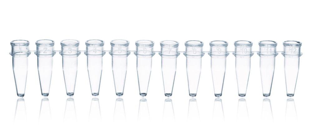 BRAND PCR Tubes 0.2ml Transparent Without Lid, 12 Strips (Pack of 80)

