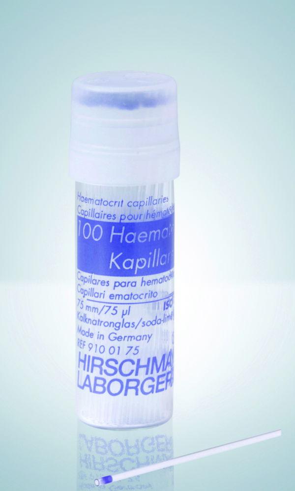 Hirschmann Haematocrit Capillaries, 75 µl, for Single Use, Non-Heparinized, Pack of 10 x 100