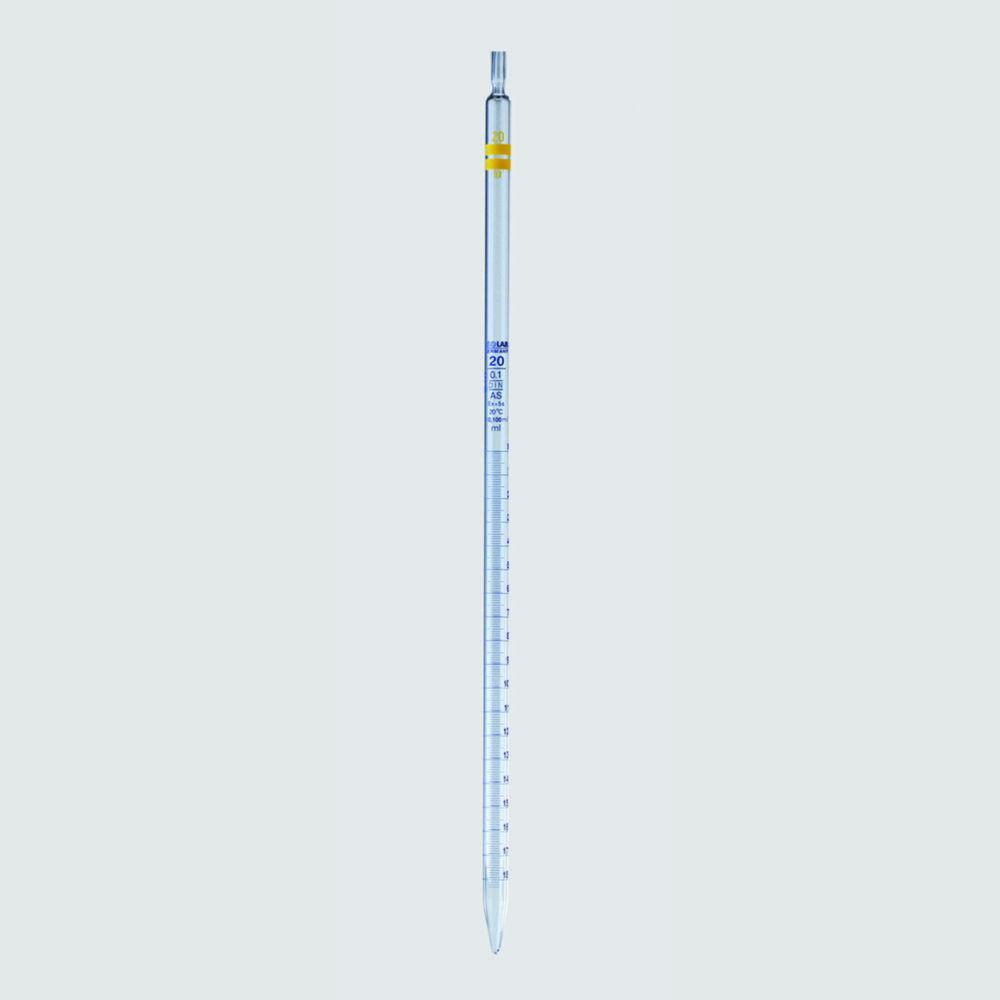 ISOLAB Measuring Pipette 2 mL, Class AS, Blue Graduation, 360 mm