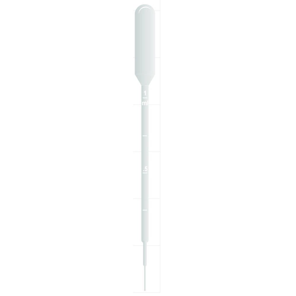 Thermo Samco Transfer Pipets 5.8 mL Non-Sterile with Graduations (0.25, 0.50, 0.75, 1.00 mL), Pack of 500