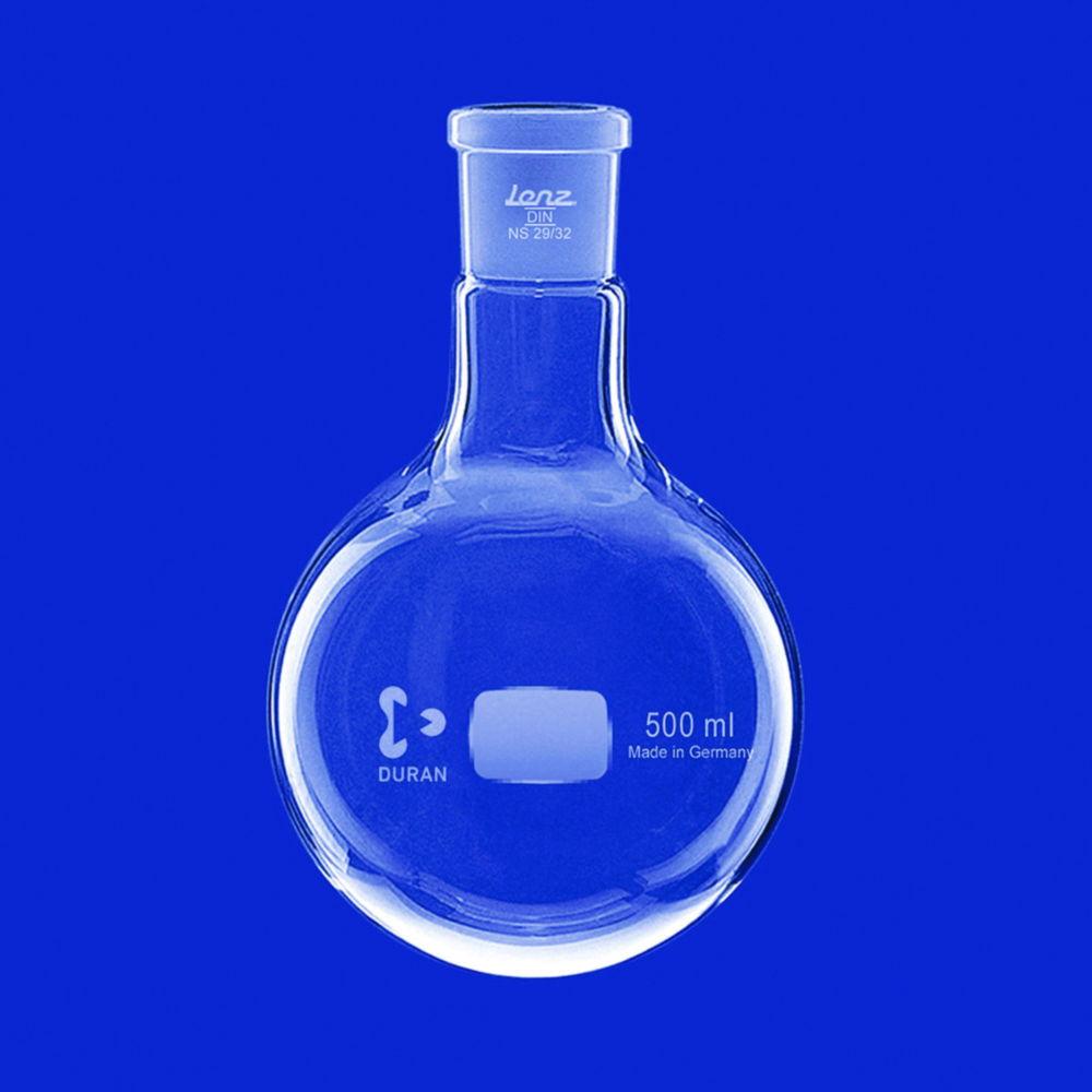 Lenz-Laborglas Round Bottom Flasks 25 mL NS14/23 Duran Pack of 10