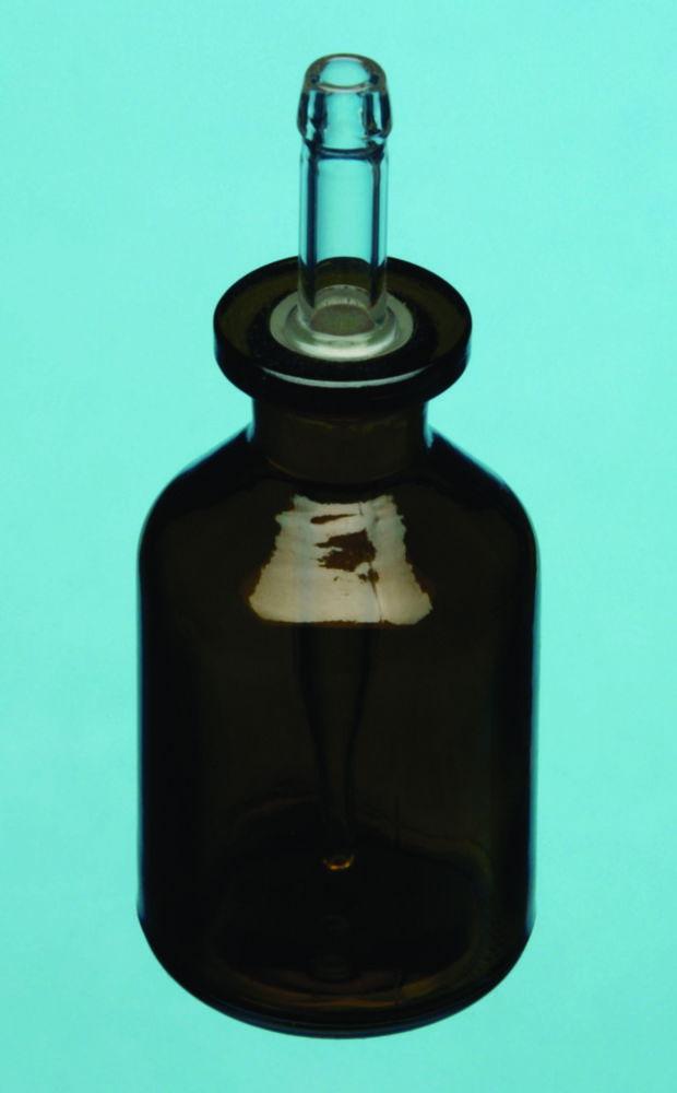 Bohemia Cristal Dropping Bottle 250 mL, Amber, NS Pipette, Boro 3.3