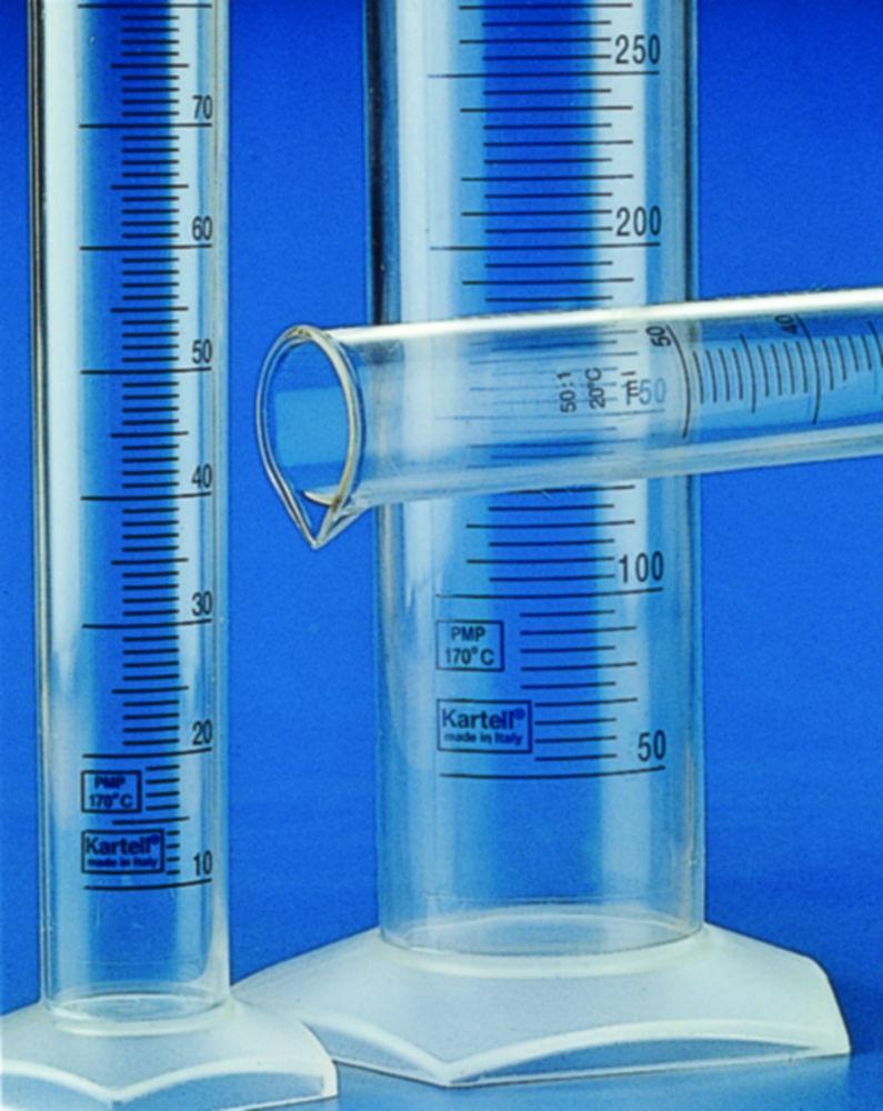 Kartell Measuring Cylinder 100 mL Tall Form Blue Graduation PMP TPX Class B