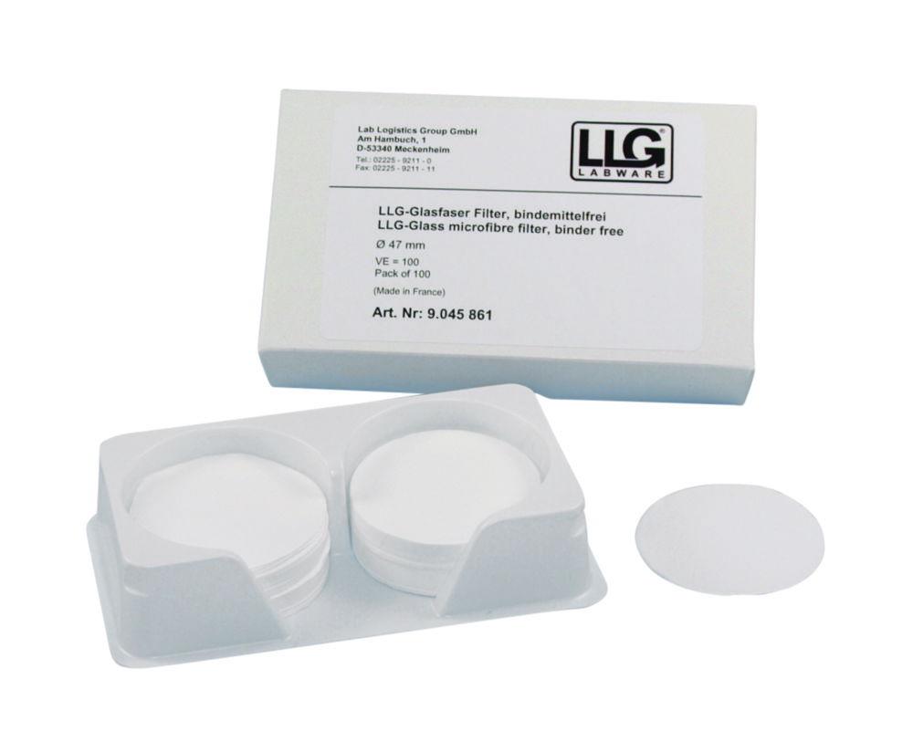 LLG Glass Microfibre Filter 47mm 0.7µm, Binder-Free, Pack of 100