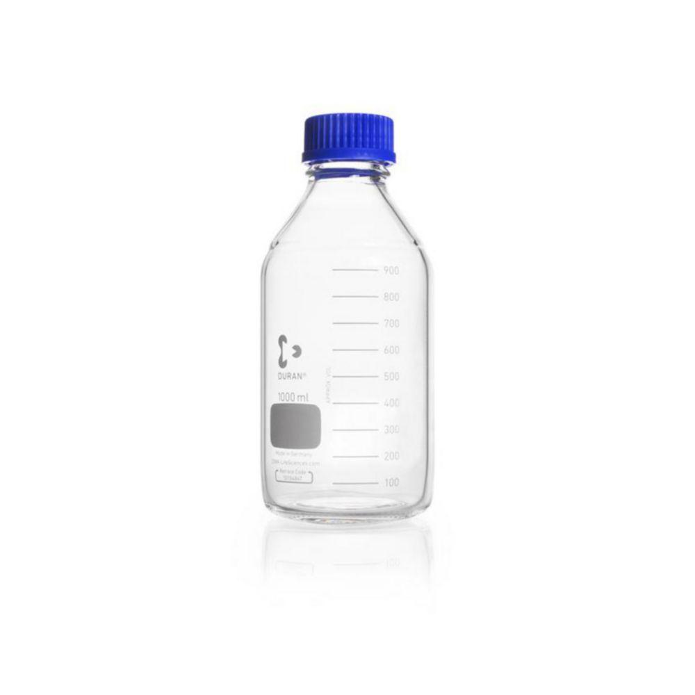 DWK Duran 1000 mL Clear Glass Laboratory Bottle with GL 45 Screw Cap