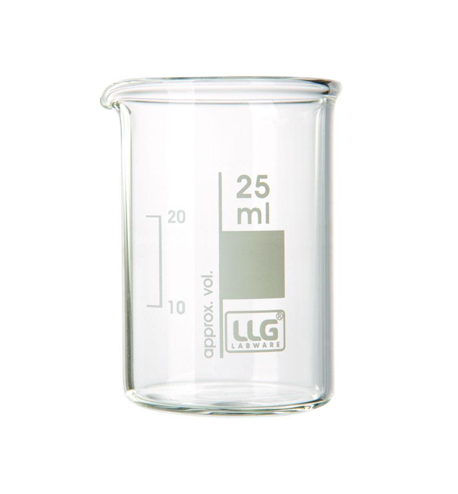 LLG-Beaker, boro 3.3, low form, 600 ml, pack of 8
