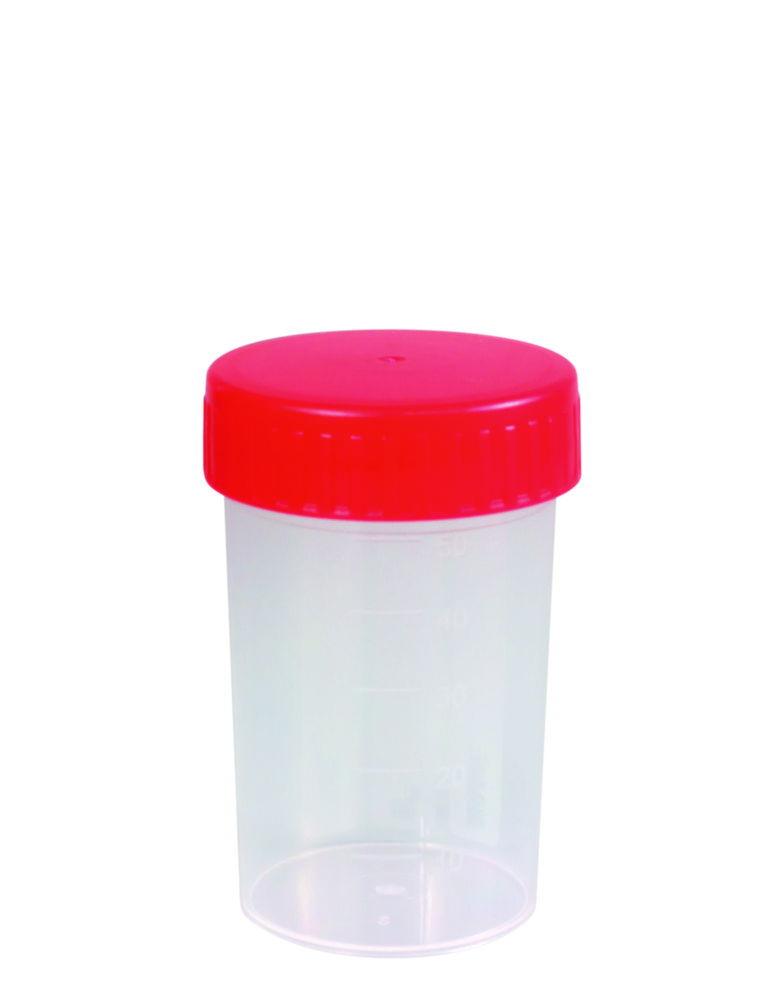 Ratiolab Multipurpose Beakers, 60 mL, PP, with Red Screw Lid, Graduated, Non-Sterile (Pack of 600)
