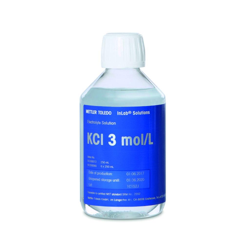 Mettler-Toledo Electrolyte Solution 9811 KCl 3 mol/l Sat. with AgCl 6x250 ml