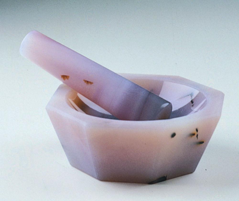 C.Giese KG Agate Mortar with Pestle (Outer Diameter 125 mm)
