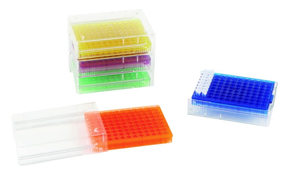 Heathrow Scientific PCR Rack, Low Temp, 96-Well, Blue, Pack of 5