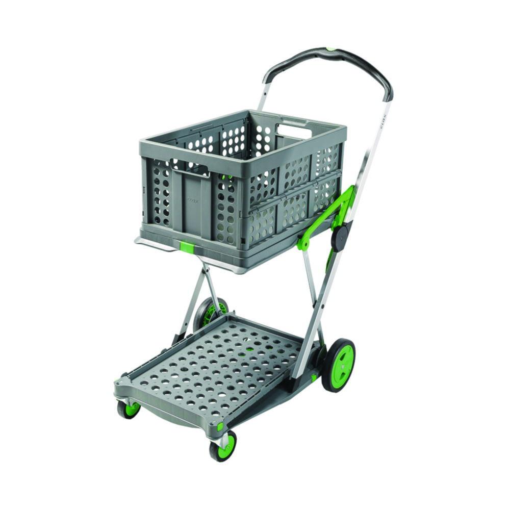 Clax Laboratory Trolley with Folding Box 46L Green Edition