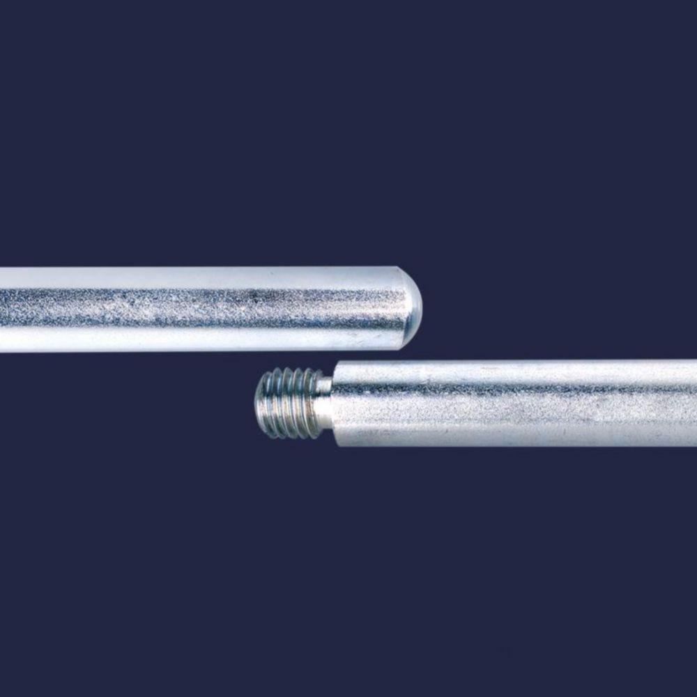 ISOLAB Support Rod, 600 x 12 mm, Galvanized Steel, with M10 Thread