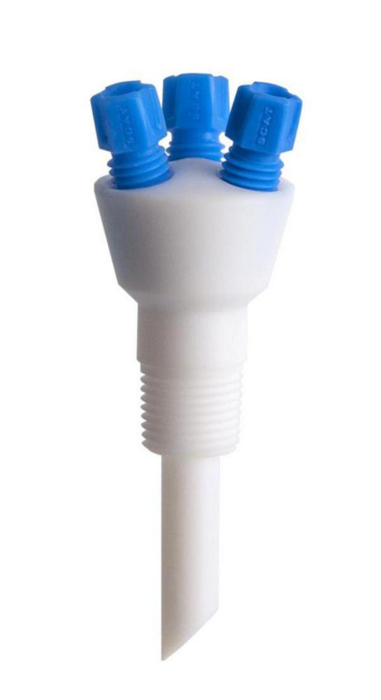 SCAT 3 Port Collector (3x2.3/3.2 mm OD) for 1/8" NPT Leak Connector

