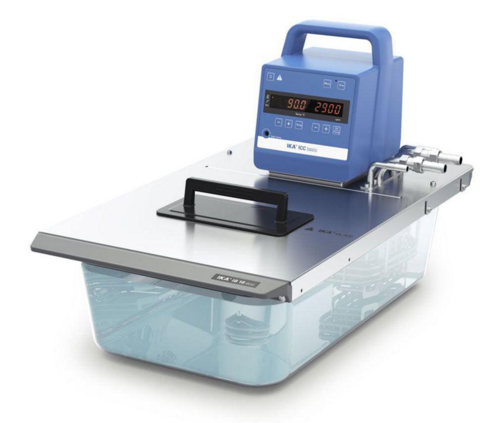 IKA Compact Immersion Circulator ICC Basic Eco 18 C Package Thermostat and Chiller, 18 L Eco Bath, Cover