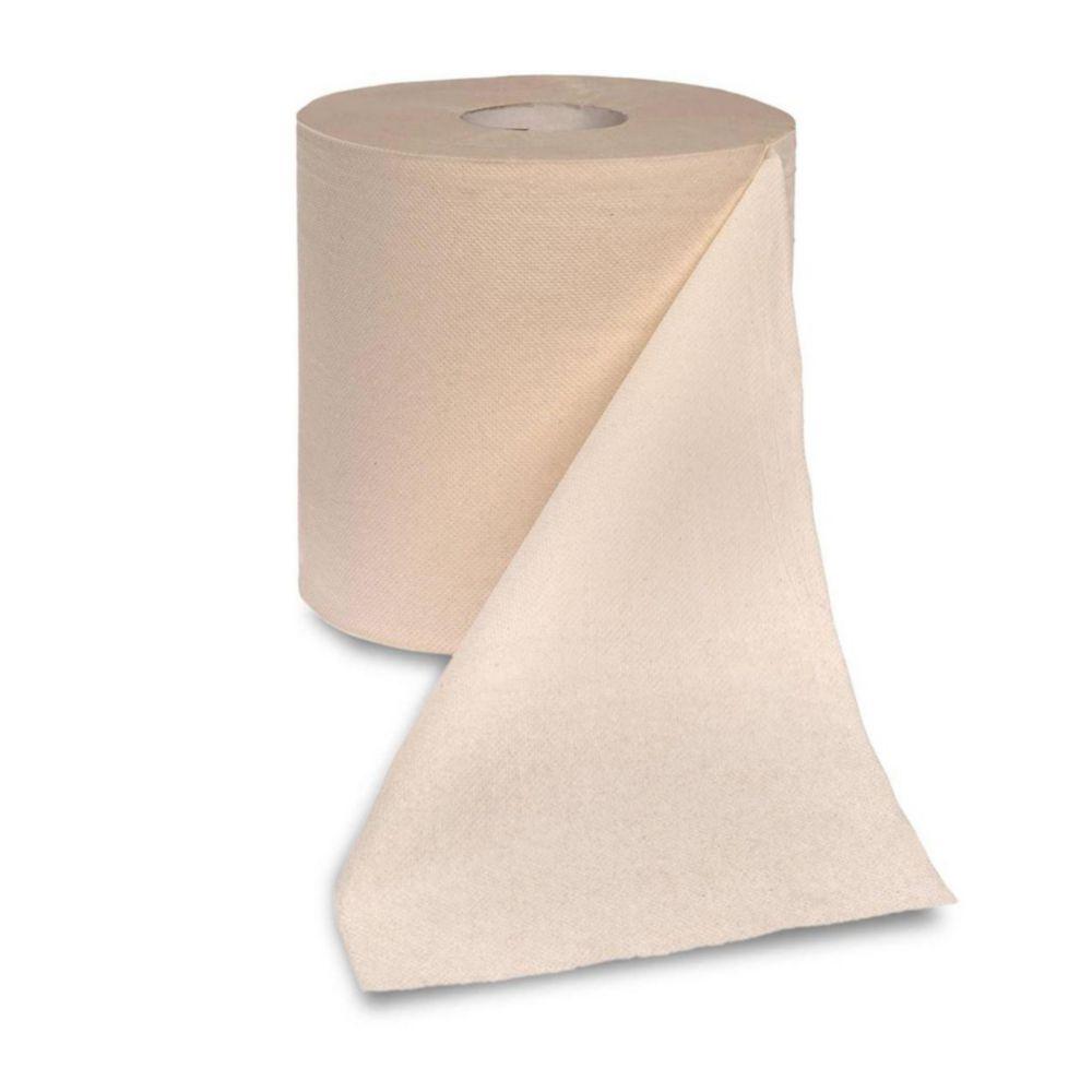 ZVG Tissue Roll, Natural 1-Layer, Abridgement 840 of 38 cm, 20 cm Wide, Pack of 6 Rolls