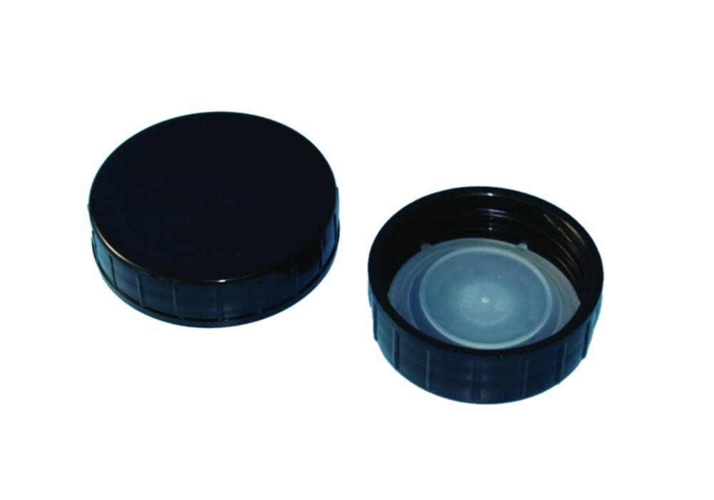 Klett-Kunststofftechnik Screw Caps PP for 50, 100 and 125 ml Wide Mouth Bottles DIN 40, Pack of 100