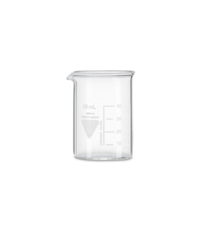 Scherf Beakers 50 ml, Low Form, Boro 3.3 with Division and Spout, Pack of 10