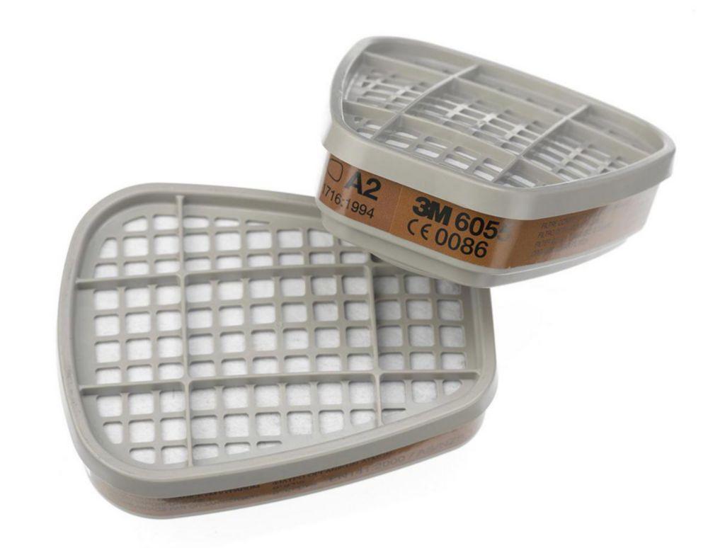 Gas filter A2 for half mask  (6055) of series 6000, pack of 2