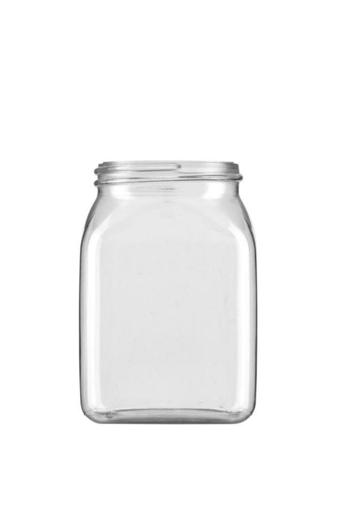 Kautex Textron Wide Mouth Containers, Clear, 200 mL, Square Shape, Without Closure