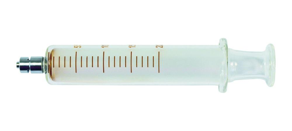 LLG Glass Syringe 10 mL with Metal Luerlock, Pack of 5