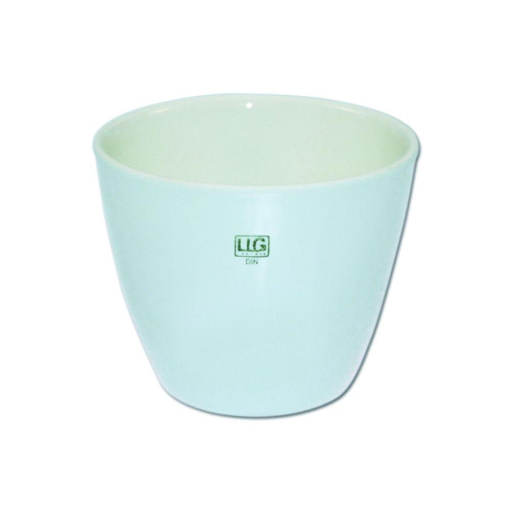 LLG Porcelain Crucibles 2/50 DIN 45 mL, 50 mm Dia, Medium Form, Glazed, Pack of 5