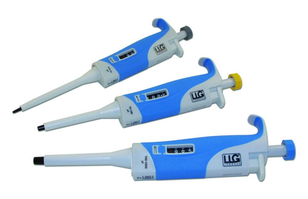 LLG Set Macro consisting of: Microliter Pipettes: 9.280 005, 9.280 006, 9.280 007, Tips 4.679 861, 9.409 097, 9.409 098