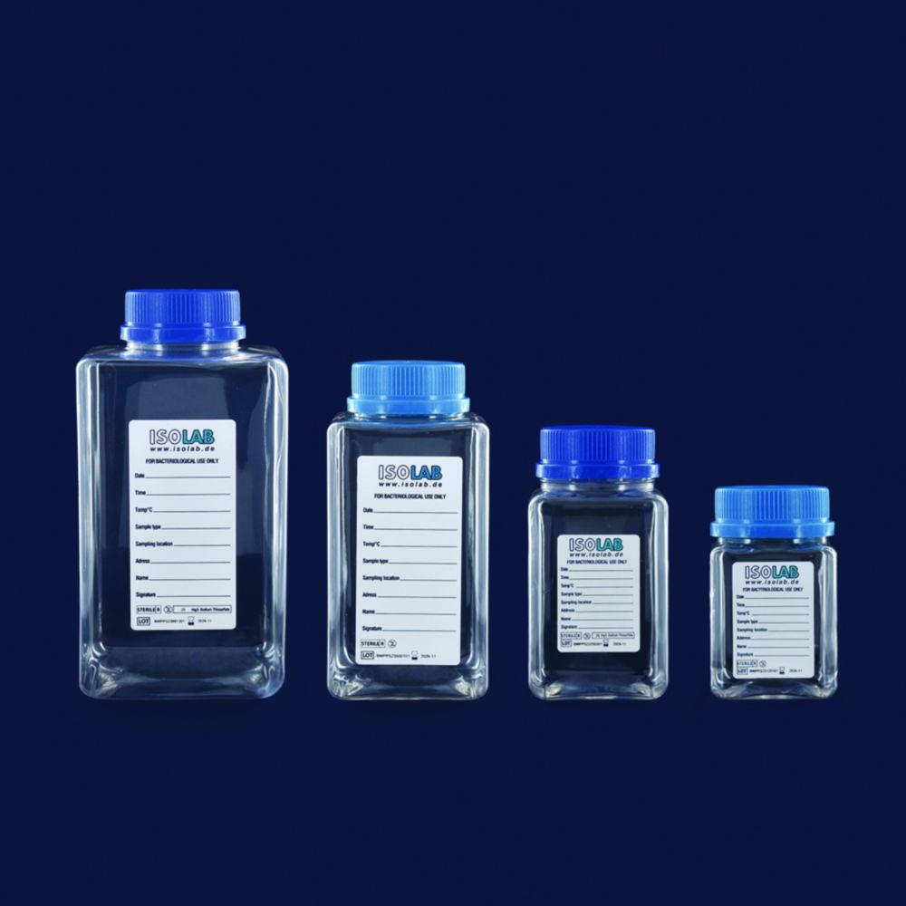 Water Sampling Bottle 1000 ml, PET clear, w/o sodiumthiosulfate, sterile, pack of 30