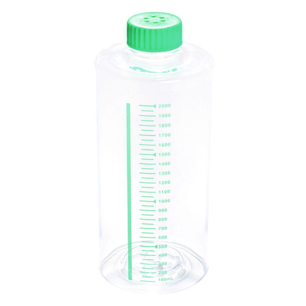 Roller Bottles 3000ml non-treated, vent cap, sterile, pack of 12