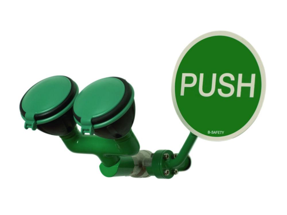 B-Safety Safety Eye-Shower ClassicLine 2x Shower Heads, 45° Angled, Wall Mounting, Water Connection 1/2 Inch-AG

