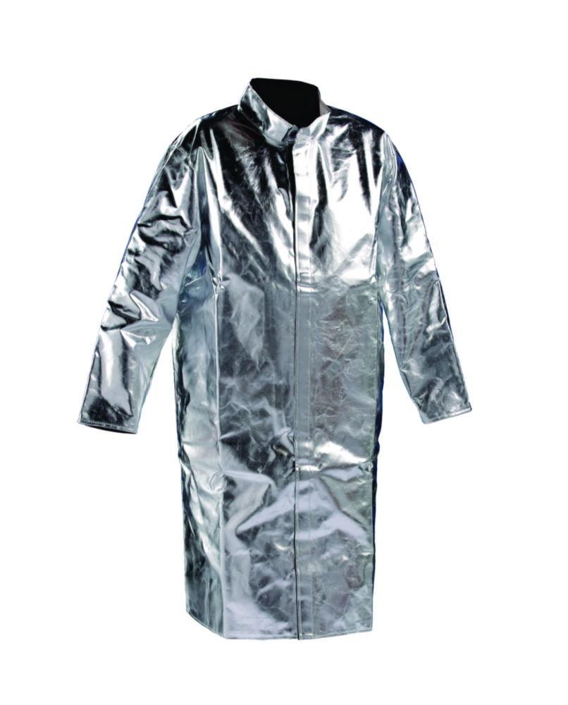 Heat protection jacket HSM120KA-1-50, size 50 up to 1000°C Radiation heat, velcro and Stand-up collar,ngth 120cm