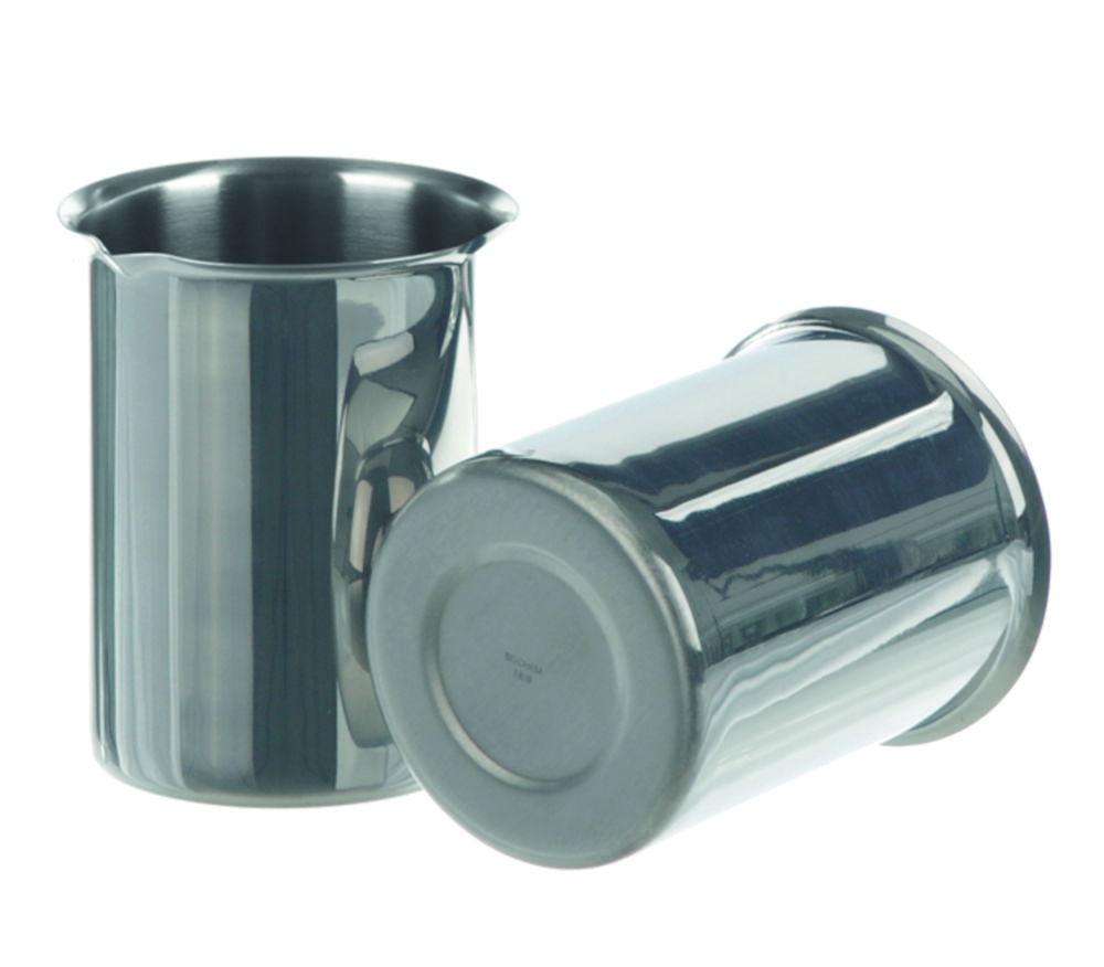 BOCHEM Beaker 5000 ml, 18/10 Steel with Rim and Spout