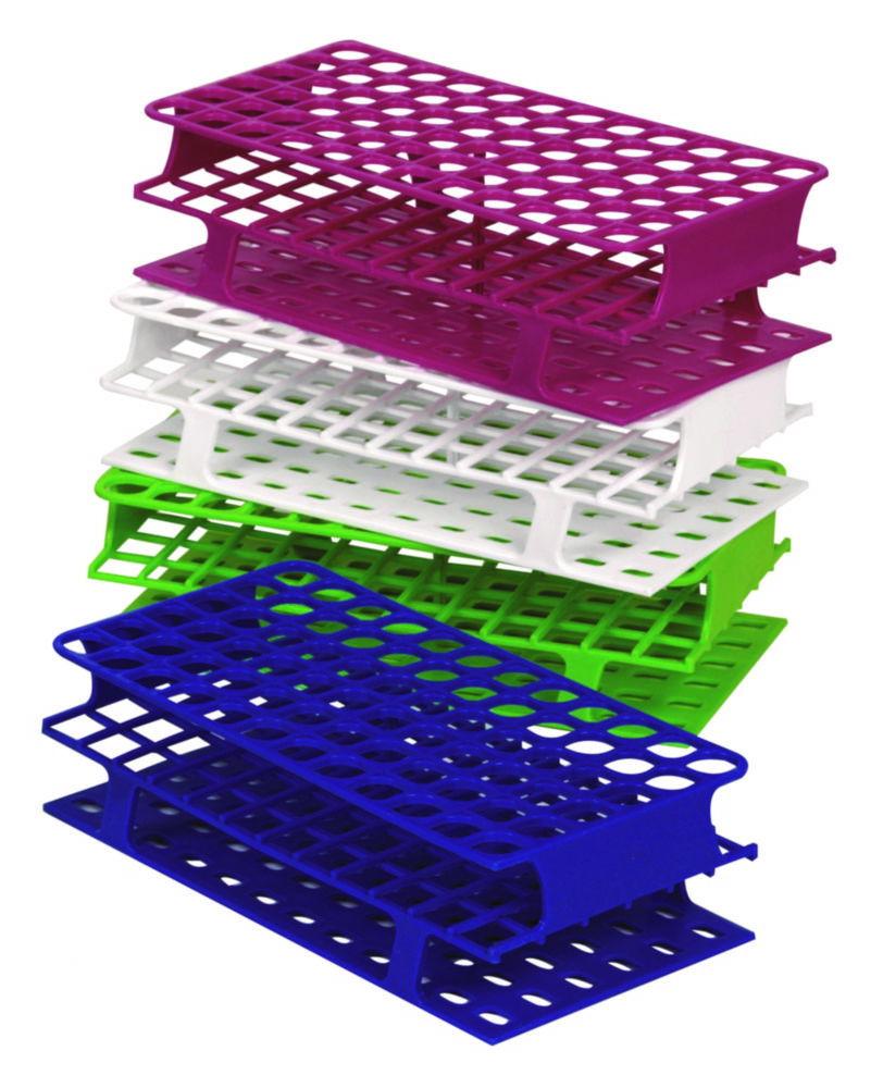 Heathrow Scientific Test Tube Rack OneRack for 24 Tubes of 30mm Ø Magenta, POM, 110x282x85mm