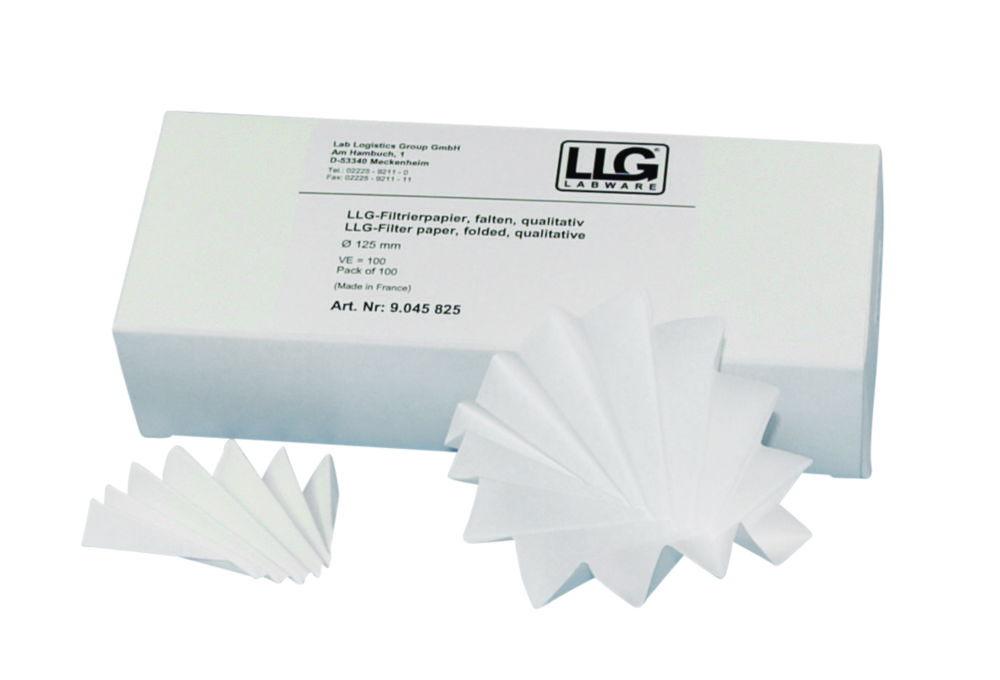 LLG Folded Filters 240mm, Qualitative Medium, Pack of 100

