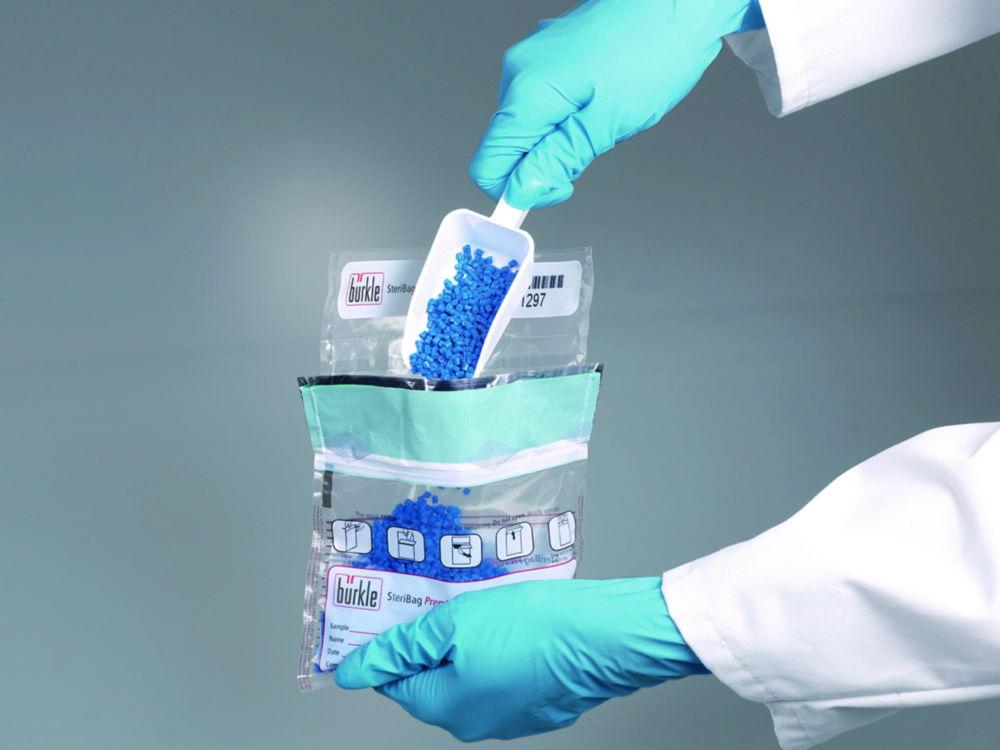 Bürkle SteriBag Premium Sample Bags 300 ml, 145x200 mm with Write-On Panel, Sterile, Pack of 100