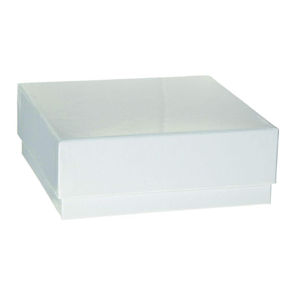 Heathrow Scientific True North Cryobox, 133x133x75mm, Cardboard, White with Lid, Pack of 12